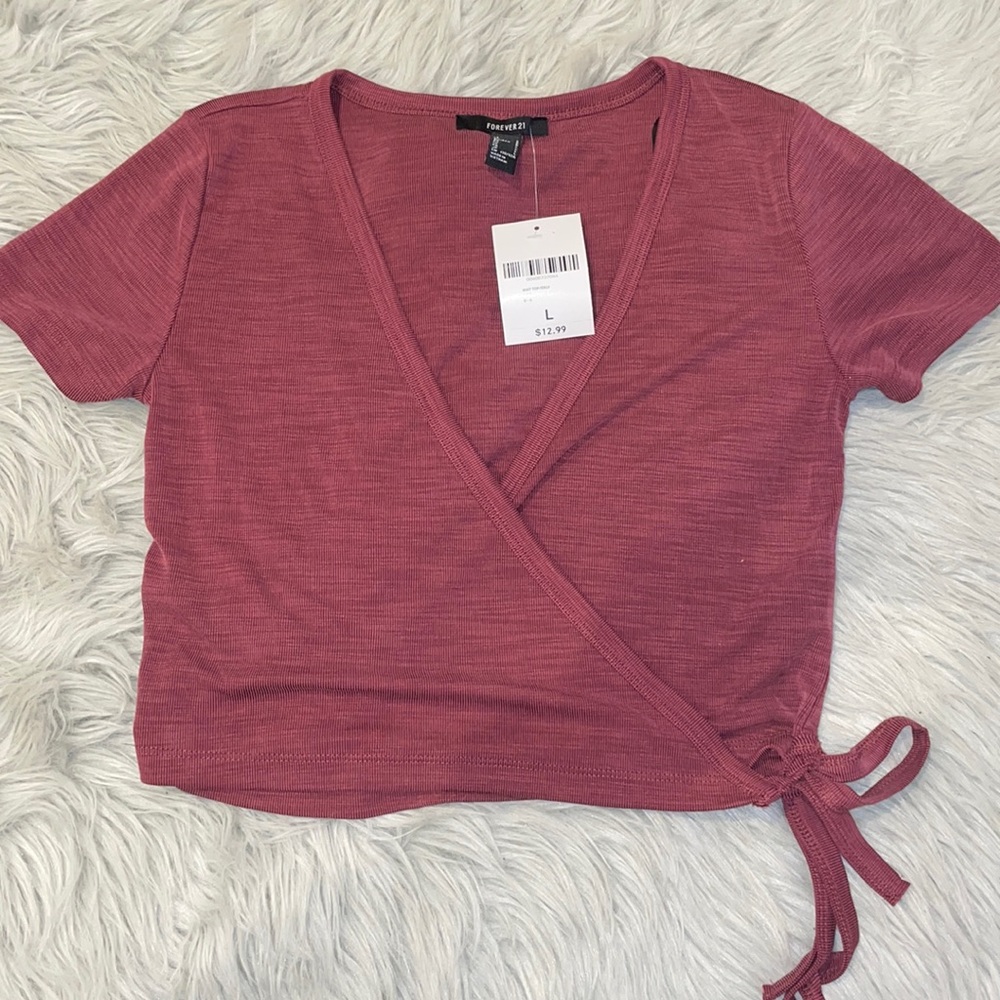 Forever 21 Maroon Tie Top